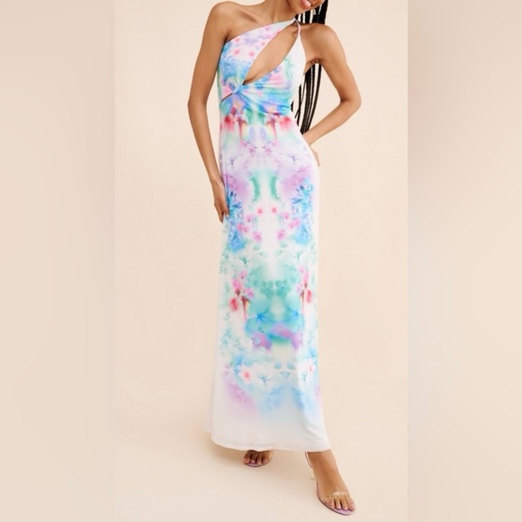 AFRM Suzanne Power Mesh Maxi Dress Size XL - Picture 5 of 11